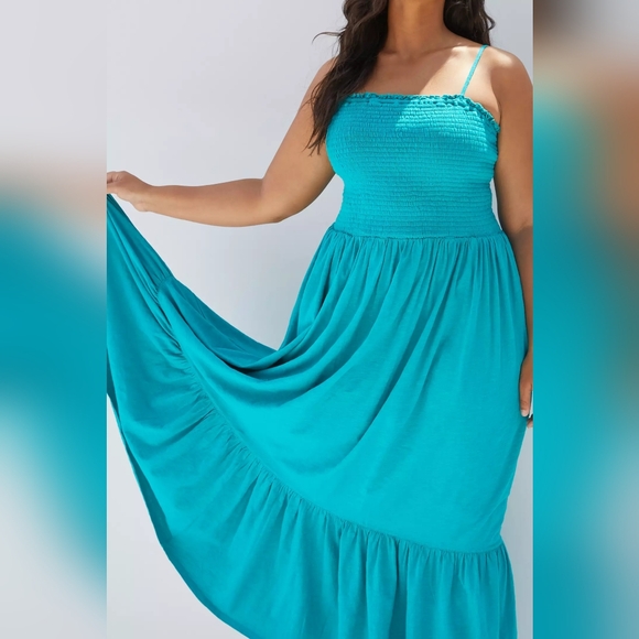 ANTHROPOLOGIE Daily Practice Smocked Maxi Dress - Size XL - Picture 3 of 17